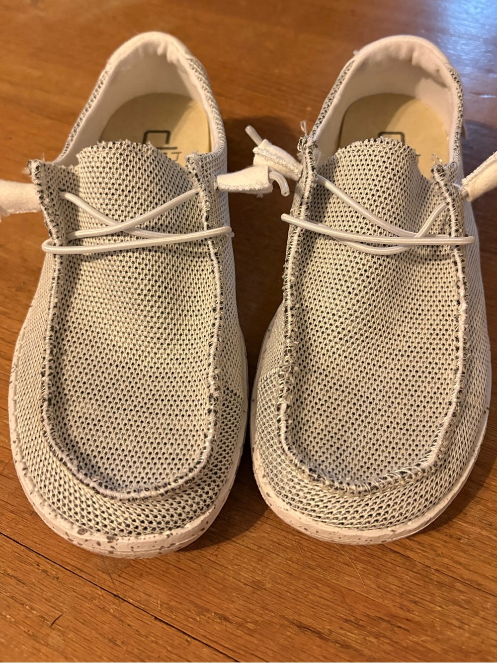 Women’s white and grey Hey Dudes